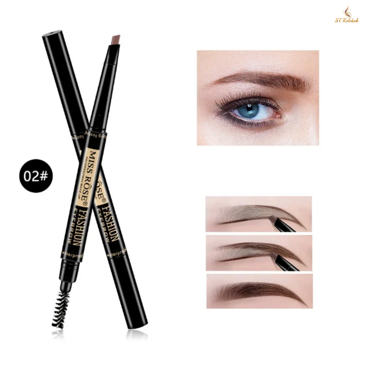 Miss Rose - 2In1 Eyebrow Pencil & Brush