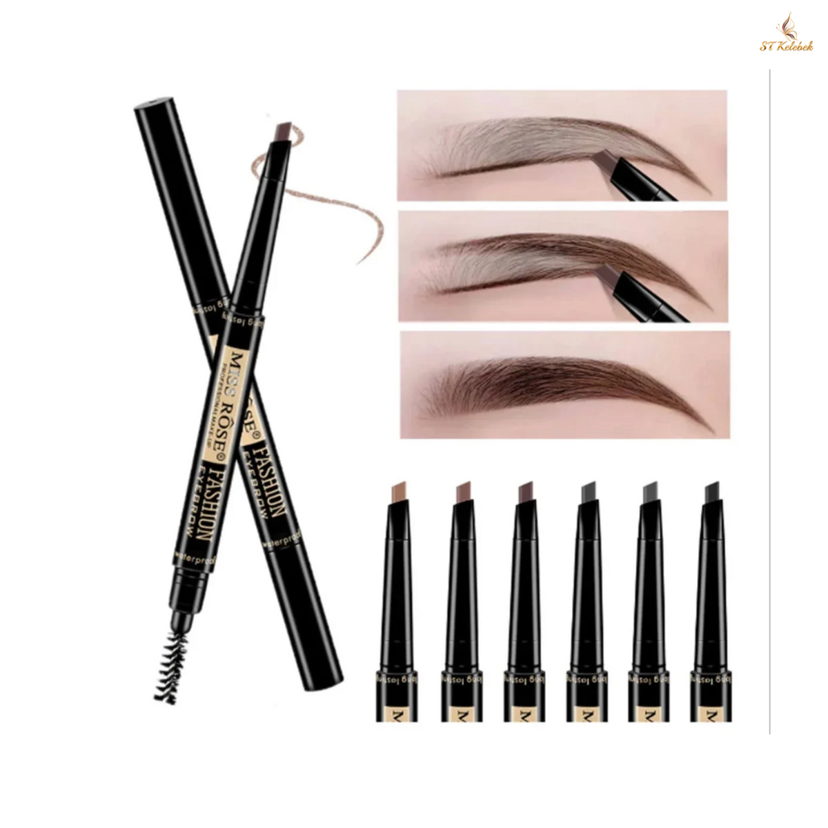 Miss Rose - 2In1 Eyebrow Pencil & Brush